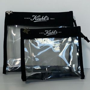 2 Clear KIEHL’S zip-top pouches